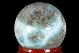 Polished Larimar Sphere - Dominican Republic #168115-1